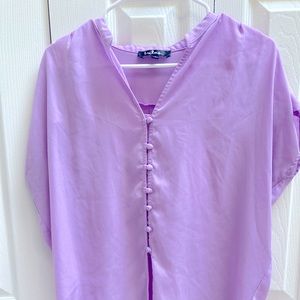 Lilac, flowy, comfortable blouse perfect for work!